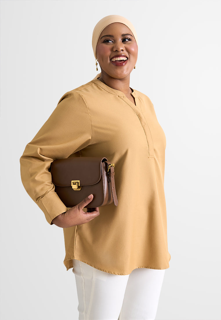 Aubrey SMART Stand Collar Work Blouse (106202) – Mis Claire
